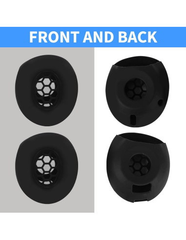 Cubiertas de Silicona Adhiper para Auriculares Beats Studio Pro - Negro