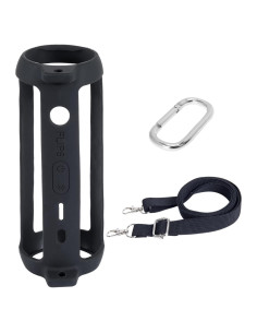 Funda de Silicona co2CREA para Altavoz JBL Flip 6 Negra