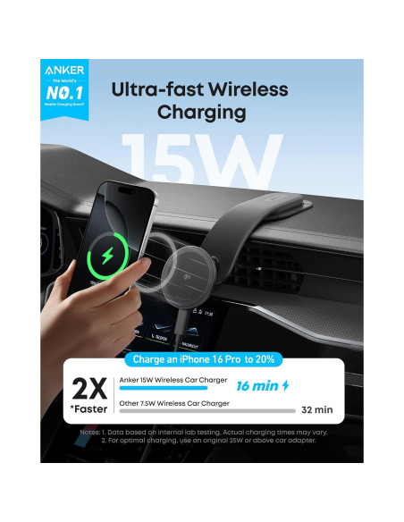 Cargador de coche USB-C Anker 167.5W 3 puertos magnético