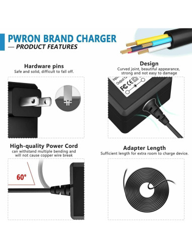 Adaptador de Cargador AC 12V 2A 24W PwrON para TP-Link Deco X20