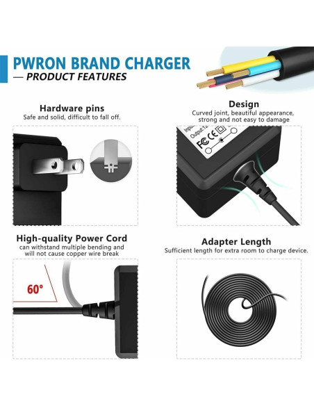 Adaptador de Cargador AC 12V 2A 24W PwrON para TP-Link Deco X20