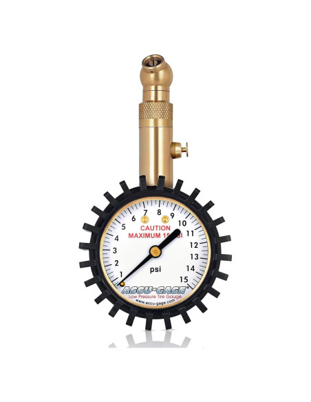 Medidor de Presión de Neumáticos Accu-Gage 15 PSI con Protector