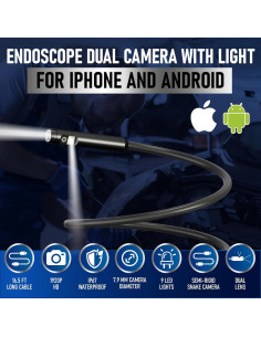 Borescopio Doble Lente MatrixCamp 5M IP67 HD 1920P 2