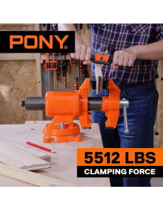 Tornillo de Banco PONY 29055 Alta Resistencia 5" (12.7 cm) 2