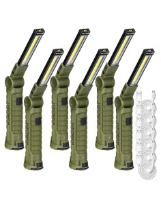 6 Linternas LED Recargables Rossesay 5 Modos 360 Rotación