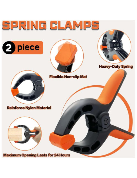 Juego de 6 Abrazaderas de Barra Solalithosys 6" y 12"