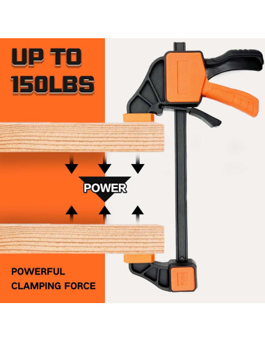 Juego de 6 Abrazaderas de Barra Solalithosys 6" y 12"