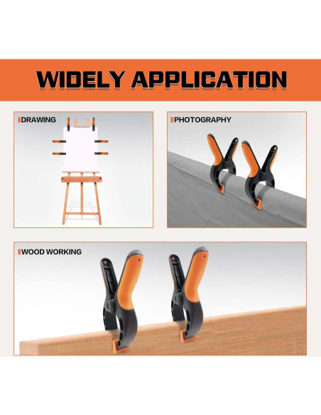 Juego de 6 Abrazaderas de Barra Solalithosys 6" y 12"