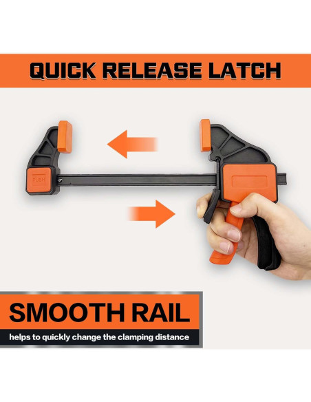 Juego de 6 Abrazaderas de Barra Solalithosys 6" y 12"