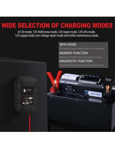 Cargador de Batería Inteligente BYGD 5A 6V 12V Automotriz 2