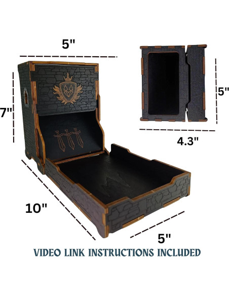 Torre de Dados D&D FOXBITE Madera Natural Plegable 25x10x10cm