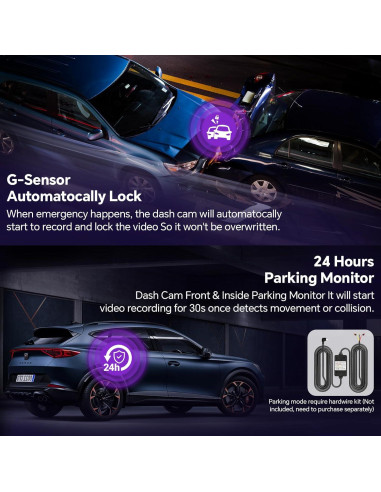 Cámara de tablero dual 4K Faumon M60 con WiFi y 64GB