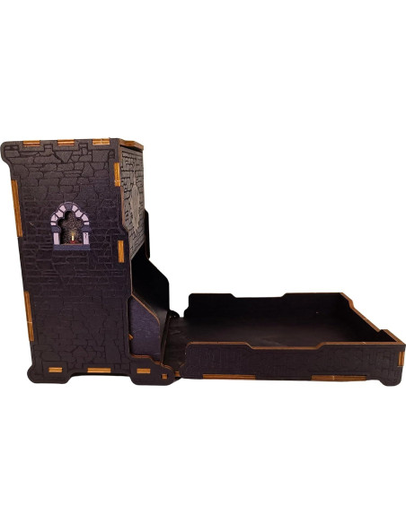 Torre de Dados D&D FOXBITE Madera Natural Plegable 25x10x10cm