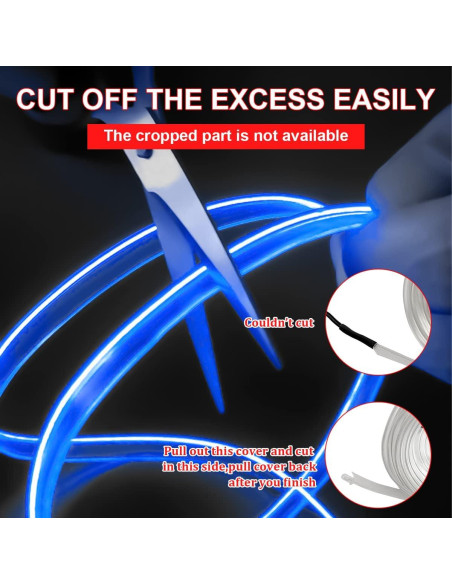 Tira de luces LED AUKEPO 4.88m Azul para interiores de auto