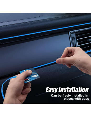 Tira de luces LED AUKEPO 4.88m Azul para interiores de auto