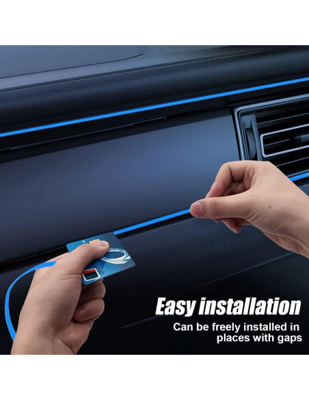 Tira de luces LED AUKEPO 4.88m Azul para interiores de auto