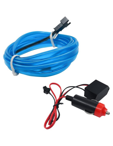 Tira de luces LED AUKEPO 4.88m Azul para interiores de auto