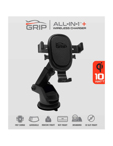 Soporte Inalámbrico para Coche GRIP All-in-1 10W Qi Ajustable