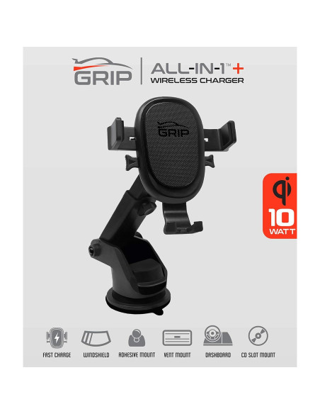 Soporte Inalámbrico para Coche GRIP All-in-1 10W Qi Ajustable