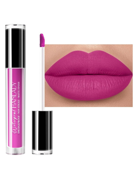 Lápiz Labial Líquido Mate HANLADY 30 ml Rosa Frío Vegano