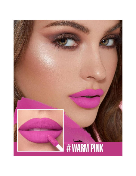 Lápiz Labial Líquido Mate HANLADY 30 ml Rosa Frío Vegano