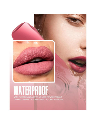 Lápiz Labial Líquido Mate HANLADY 30 ml Rosa Frío Vegano