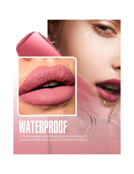 Lápiz Labial Líquido Mate HANLADY 30 ml Rosa Frío Vegano