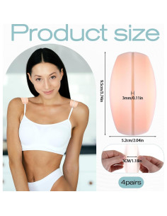 4 Pares Almohadillas Silicona Sujetador EupHHonycs - 9.5x5.2cm 2