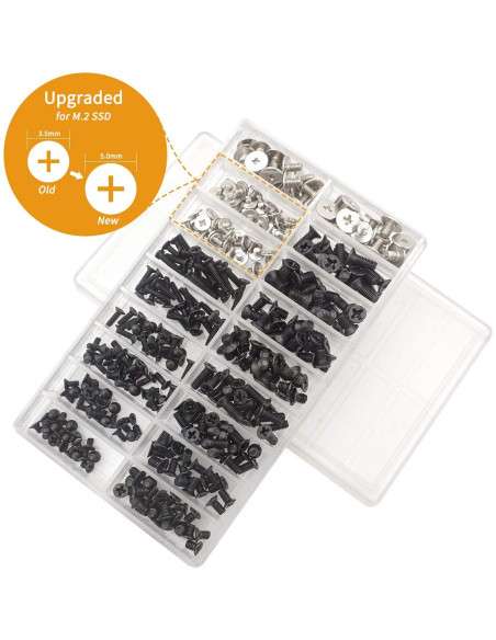 Juego de Tornillos Akuoly 355 Piezas M2 M2.5 M3 para Laptop