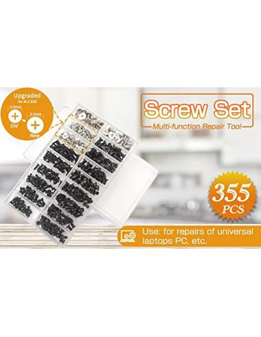 Juego de Tornillos Akuoly 355 Piezas M2 M2.5 M3 para Laptop