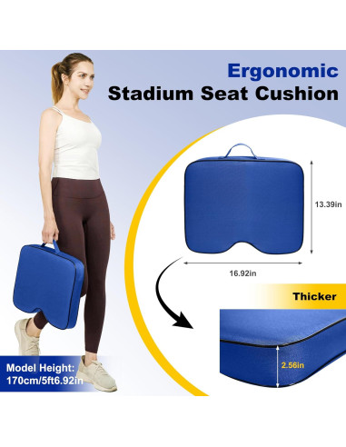 Cojines para Asientos de Estadio FASTMOMENT - 2 Pcs Azul