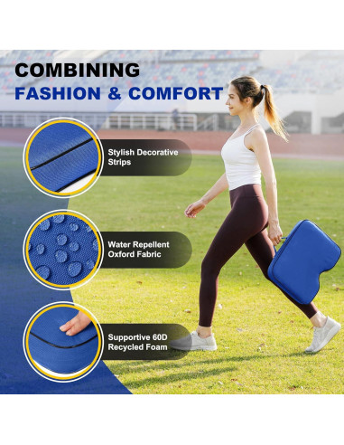 Cojines para Asientos de Estadio FASTMOMENT - 2 Pcs Azul