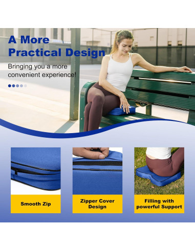 Cojines para Asientos de Estadio FASTMOMENT - 2 Pcs Azul