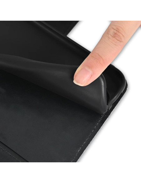 Funda Cartera Flip Dibosom para Cricket Ovation Negra con Soporte