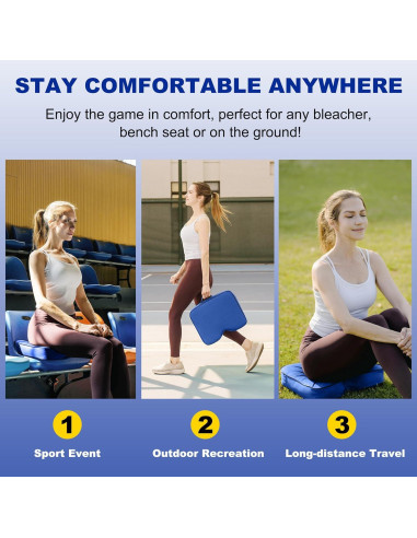 Cojines para Asientos de Estadio FASTMOMENT - 2 Pcs Azul