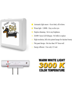 Luz Nocturna LED Art Plates con Sensor Automático y Brillo Ajustable 2