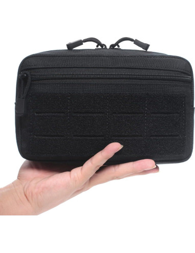 Bolsa Administrativa Molle Táctica Atwilltap Negra 22.1x13.5cm