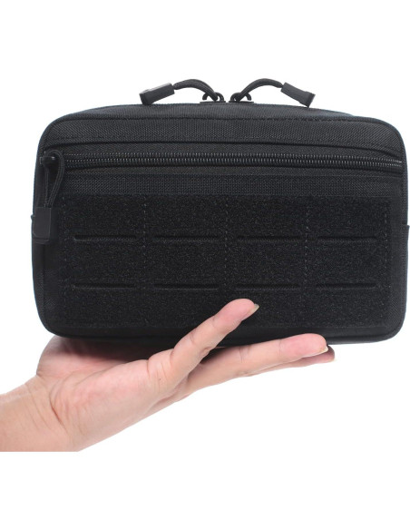 Bolsa Administrativa Molle Táctica Atwilltap Negra 22.1x13.5cm