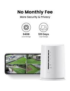 Cámara de Seguridad Inalámbrica Solar ARCCTV Q4, 4MP, 4 Cámaras, Visión Nocturna HD, 64GB 2