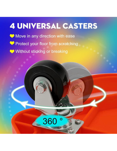 4 Tablas de Scooter SUNYIWJIE con Manijas y Ruedas de Plástico