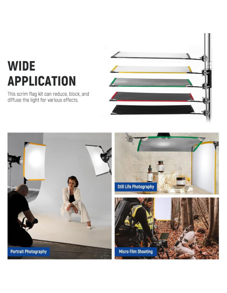 Kit de Modificador de Luz NEEWER 5 en 1 45x60cm con Bolsa