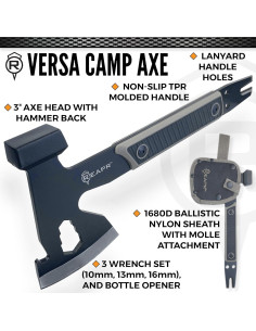 Hacha de Campamento Reapr Versa 27.3 cm Multifuncional con Martillo 2