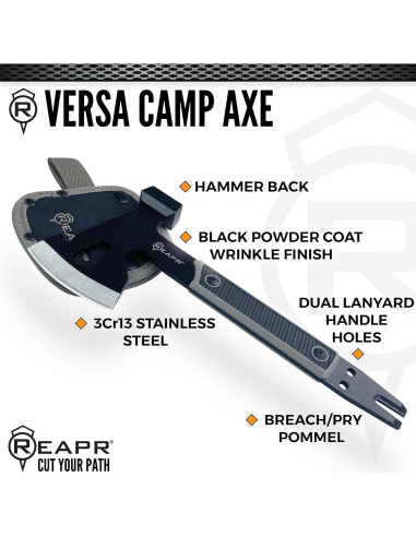 Hacha de Campamento Reapr Versa 27.3 cm Multifuncional con Martillo