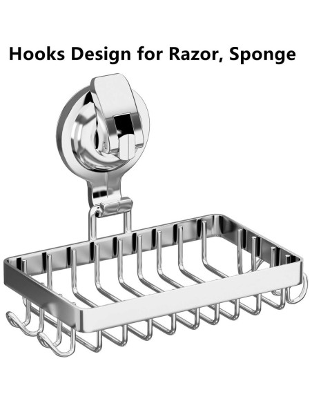 Soporte de Jabón con Ventosa TESOT, Acero Inoxidable 304, Plata