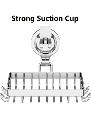 Soporte de Jabón con Ventosa TESOT, Acero Inoxidable 304, Plata