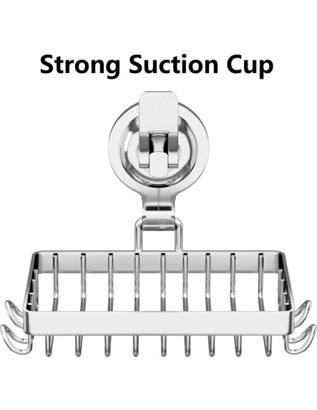 Soporte de Jabón con Ventosa TESOT, Acero Inoxidable 304, Plata