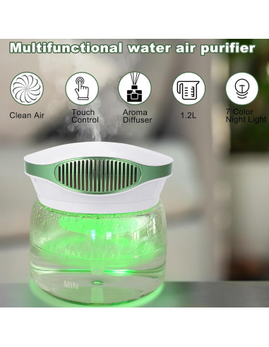 Purificador de Aire y Difusor de Aroma 62408 Verde 1.2L