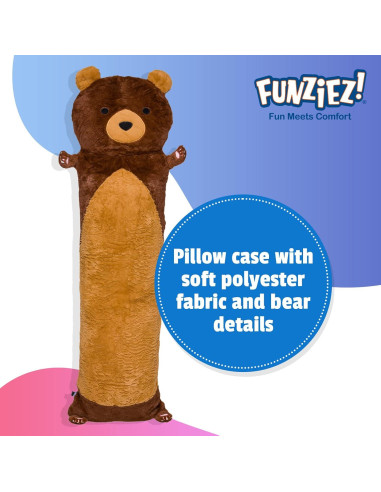Funda de Almohada de Cuerpo Oso de Peluche Funziez 124.5x44.5cm