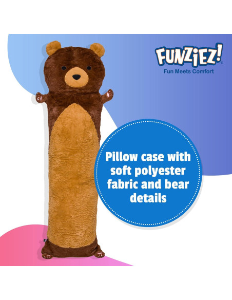 Funda de Almohada de Cuerpo Oso de Peluche Funziez 124.5x44.5cm
