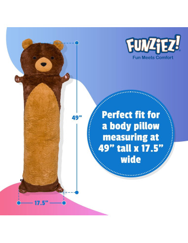 Funda de Almohada de Cuerpo Oso de Peluche Funziez 124.5x44.5cm